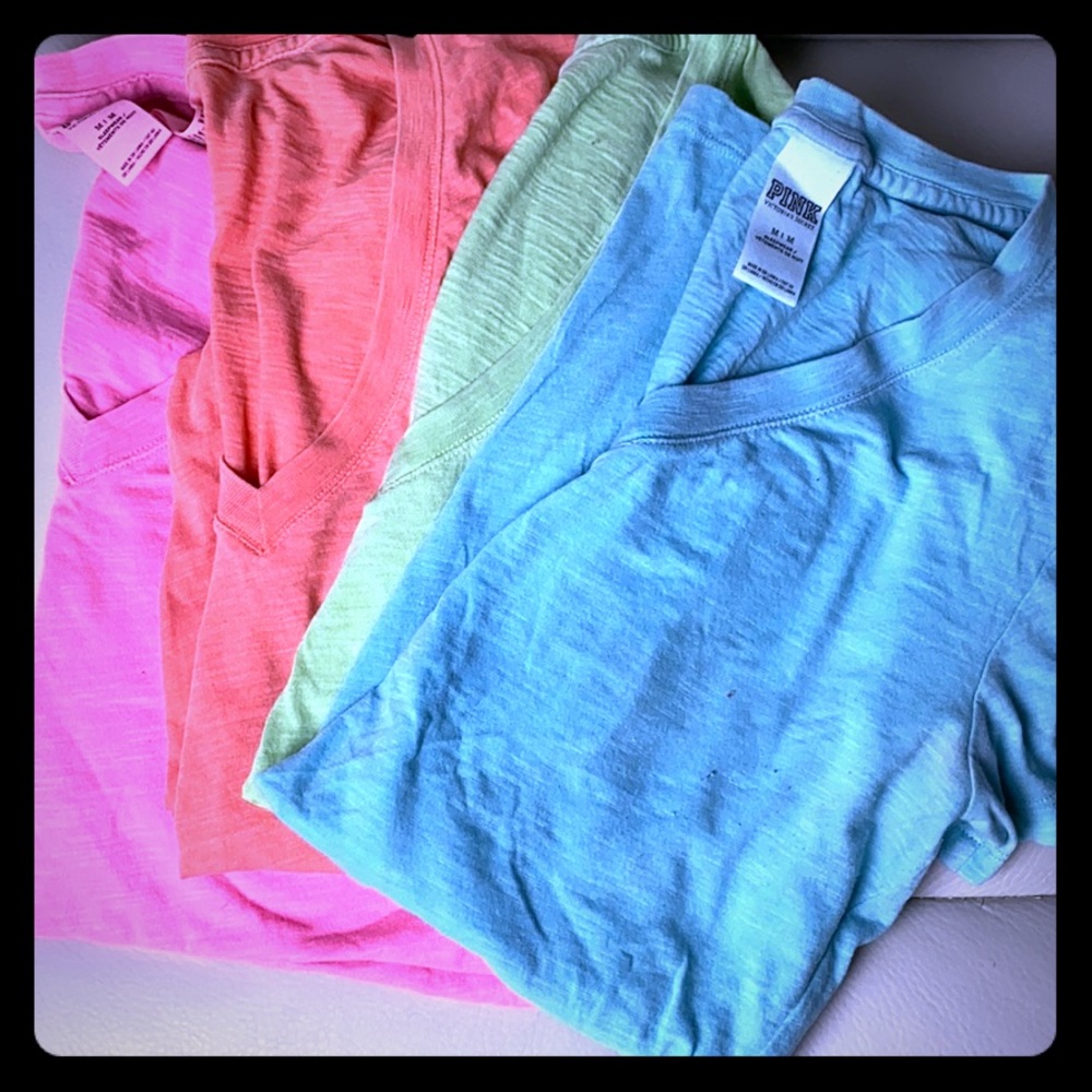 PINK Victoria secret tee bundle sm-med